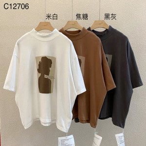 Loose-fitting design Minimalist Round Collar style Stitched sleeve style Casual Solid color cotton and linen oversized custom 12706 Sweatshirts